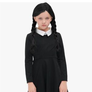 wednesday adams dress with wig